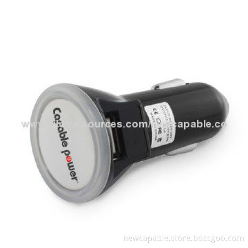 Car Charger with LED Light, 2.1A Output